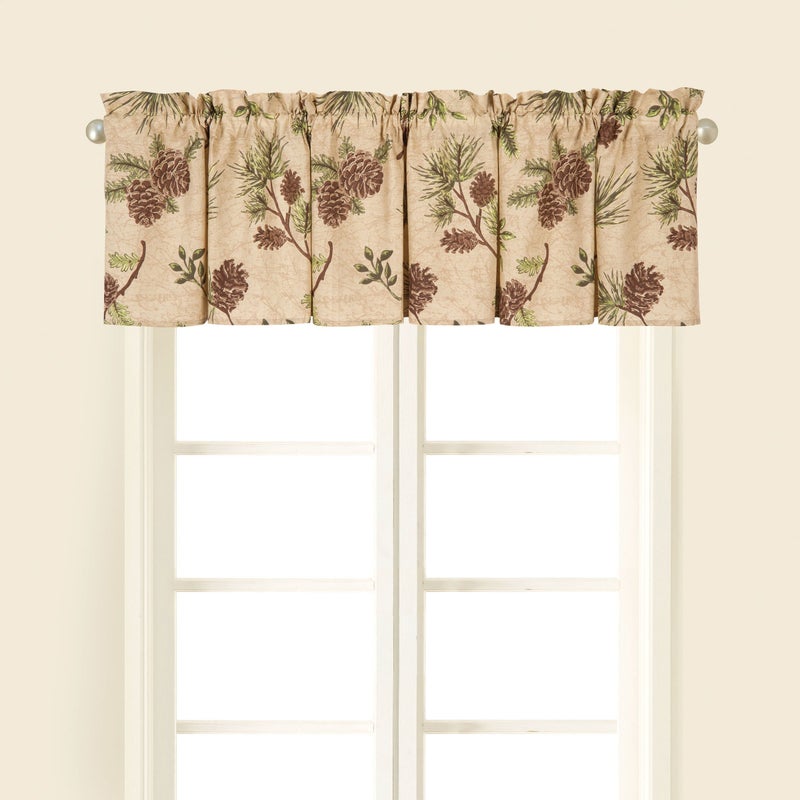 C&F Home Woodland Retreat 100% Cotton Set of 2 Window Valance Curtains 16" x 72" Home Kitchen Living Room Dining Dinner Bedroom Bathroom Cabin Rustic Lodge Lakehouse All Seasons Summer Fall Harvest 2 - Image 1